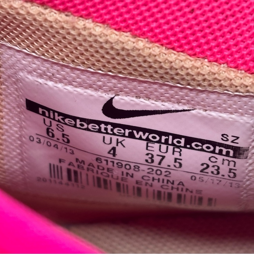 Nike Dunk‎ Sky-Hi Vachetta Tan Pink Flash Women’s Size 6.5 Hidden Wedge Sneakers - Picture 13 of 14